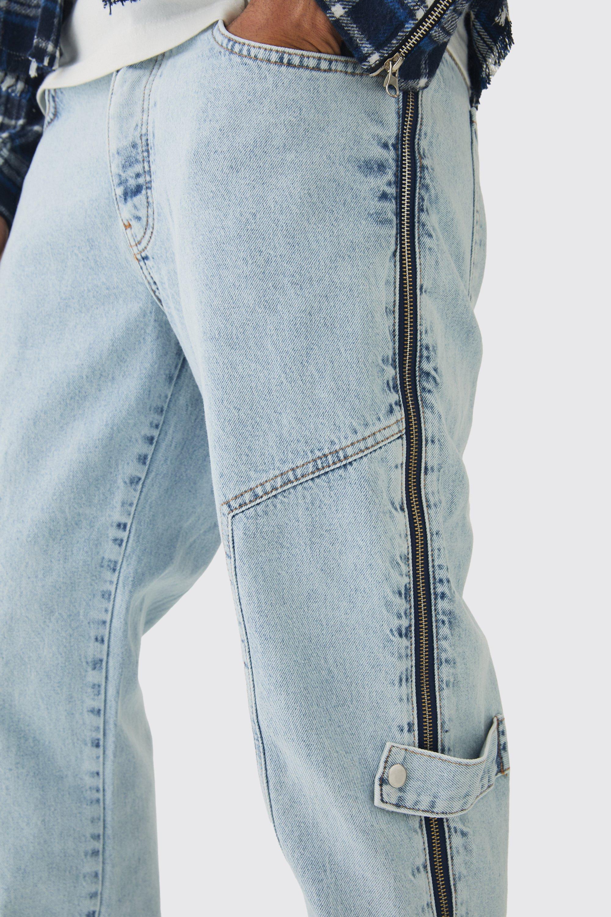 Jeans con zip hotsell
